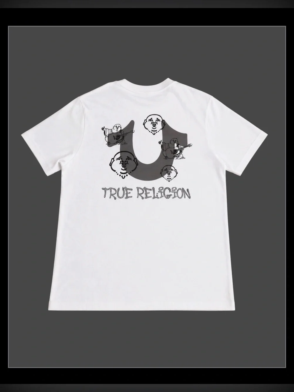 *new* True Religion Floating Buddha Crystal Tee - Quiet Grey